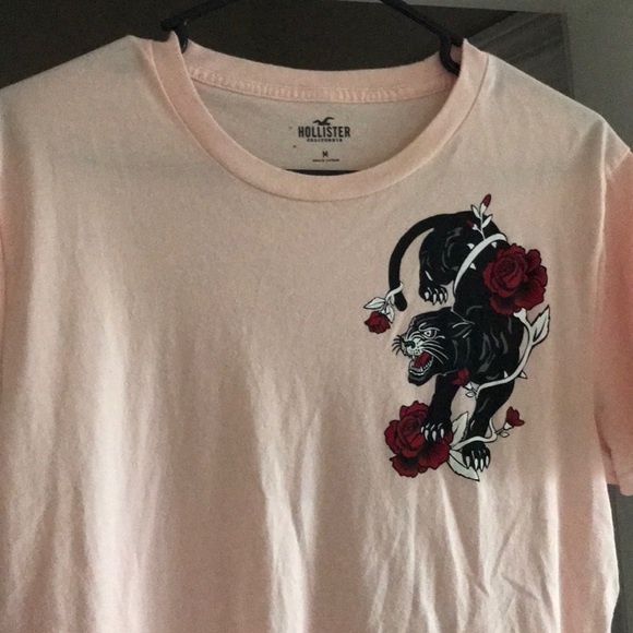 Hollister Shirts Hollister Panther Roses Tshirt Poshmark